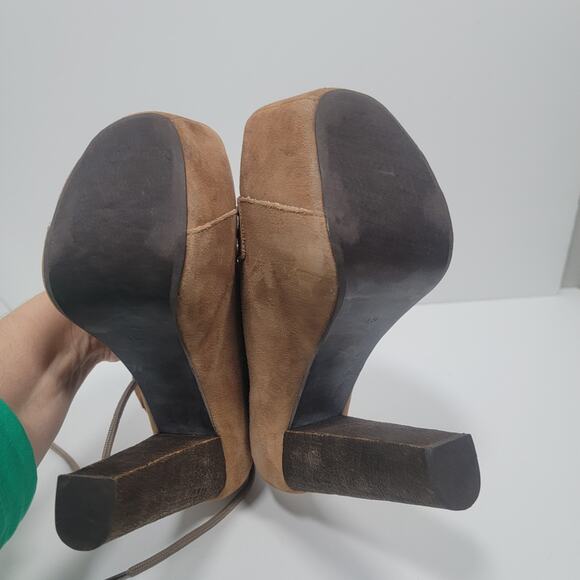 Jeffrey Campbell Havana Last 6.5M Lita Platform Heels Ankle Suede Boots - Picture 7 of 15